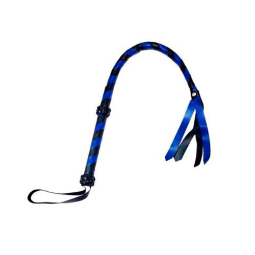 YSSN100-Azul_1 Chicote em Couro Sado com Laço Yaffa Lingerie