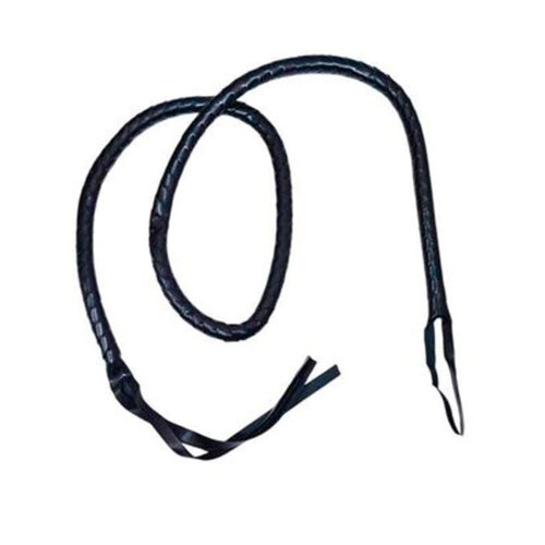 YSSN101-Preto_1 Chicote para Sado Feito em Couro Yaffa Lingerie