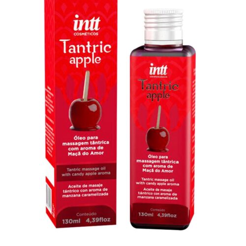 Tantric Apple Óleo para Massagem Tântrica Aroma Maçã do Amor 130ml Intt