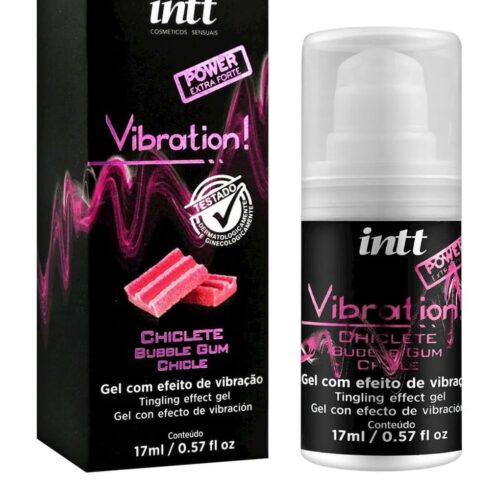 Vibration Gel Excitante que Vibra Sabor Chiclete 17ml Intt