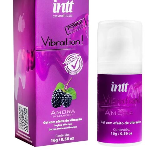 Vibration! Gel para Massagem Corporal Sabor Amora 17g Intt