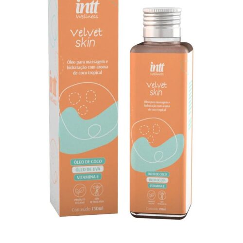 Velvet Skin Óleo para Massagem Corporal de Coco Tropical 130ml Intt Wellness