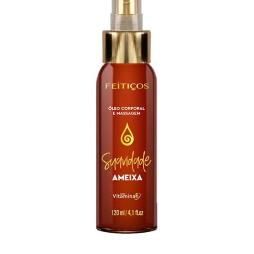 Suavidade Óleo Corporal e Massagem em Spray Fragrância Ameixa 120ml Feitiços Aromáticos