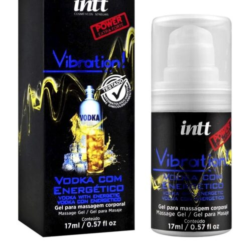 Vibration Gel Excitante que Vibra Power Extra Forte Sabor Vodka com Energético 17ml Intt