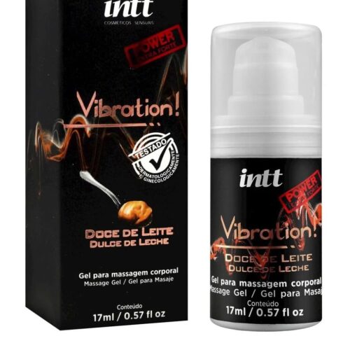 Vibration Gel Excitante que Vibra Power Extra Forte Sabor Doce de Leite Intt 17ml