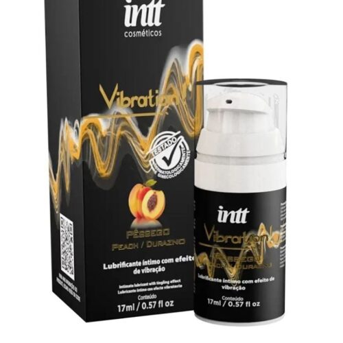 Vibration! Gel para Massagem Corporal Sabor Pêssego 17g INTT