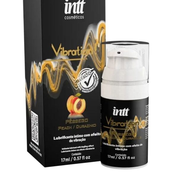 Vibration! Gel para Massagem Corporal Sabor Pêssego 17g INTT